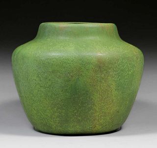 Large Roseville Early Carnelian Bulbous Vase c1910