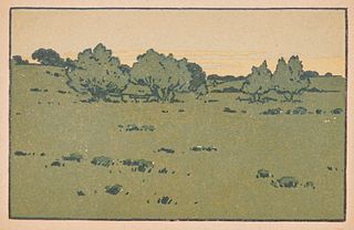 Arthur Wesley Dow Willows in the Meadow Print 1902