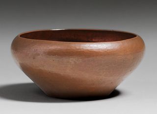 Dirk van Erp Hammered Copper Bowl c1913-1914