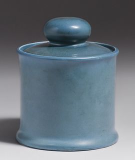 Rookwood Pottery #801B Matte Blue Humidor 1921