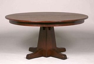 Limbert 60d Pedestal Dining Table c1910