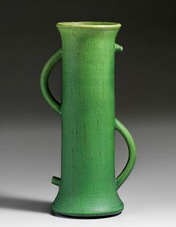 Cambridge Pottery Matte Green Vase c1905