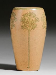 Marblehead Pottery Arthur Wesley Dow Influenced Stylized Tree Vase c1910