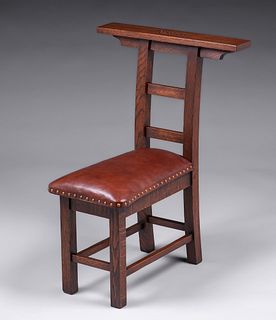 Roycroft #029 Oak Straddle/Meditation Chair c1905