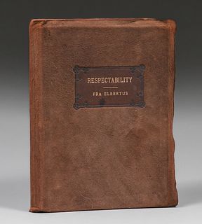 Roycroft Suede Book Respectibilthy by Fra Elbertus 1905