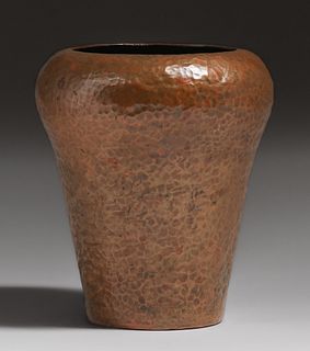 Arts & Crafts Hammered Copper Vase c1910s