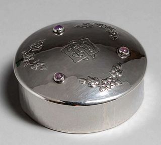 Kalo - Chicago Sterling Silver & Amethyst Box c1910s