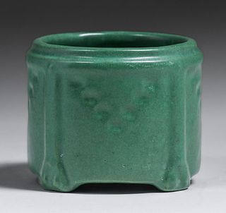Roseville Matte Green Buttress Vase c1910s