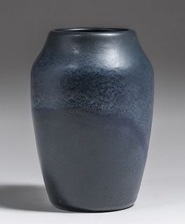 Hampshire Pottery Matte Blue Vase c1910