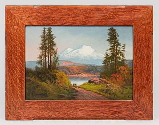 John (Joseph John) Englehart California Landscape Oil Painting c1900s