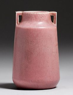 Rookwood #2076 Matte Pink Two-Handled Vase 1922