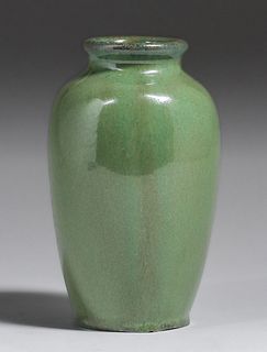 Fulper Flemington Green Vase c1910s