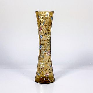 Vintage Glass Vase, Floral Design