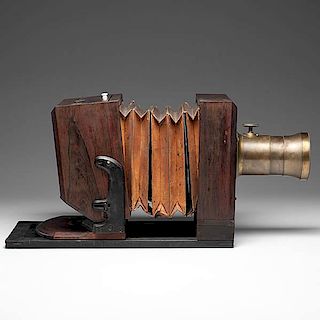 Very Rare Lewis-Style Whole Plate Daguerreotype Camera with Early Modifications 