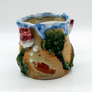 Vintage Hand Crafted Ceramic Underwater Scene Vase