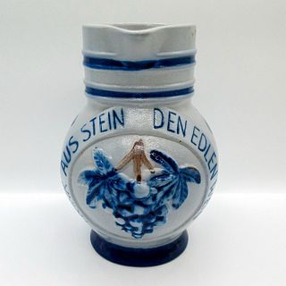 Vintage Stoneware German Wine Pitcher
