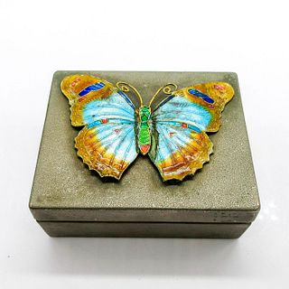 Vintage Carole Stupell Metal Butterfly Jewelry Box