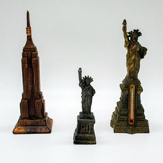 3pc New York Brass and Copper Memorabilia Figurines