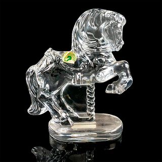 Waterford Crystal Carousel Horse Figurine, Signed