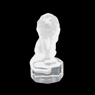 Vintage Goebel Frosted Glass Crystal Lion Figurine