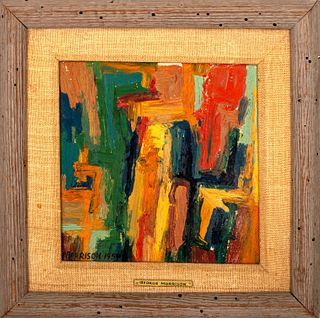 George Morrison Abstract Oil on Board, 1950