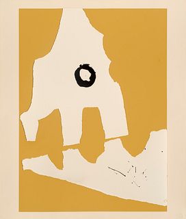 Robert Motherwell o.T. aus: X + X (Ten Works by Ten Painters). 1964. Farbserigraphie mit Collage auf Mohawk Superfine paper. 55,7 x 40, 5 cm (60,9 x 5