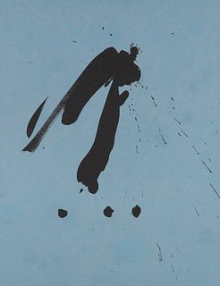 Robert Motherwell o.T. (Aus der Suite "Octavio Paz. Tres poemas. Three poems. Litografias por, Lithographs by Robert Motherwell"). 1988. Lithographie 