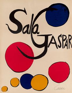 Alexander Calder Sala Gaspar. 1973. Farblithographie auf cremefarbenem Vélin. 65 x 50,4 cm (65 x 50,4 cm). Signiert und nummeriert. Voll auf Unterlage
