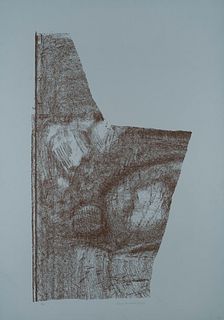 Louise Nevelson o.T. 1973. Serigraphie auf schwarzem Vélin. 86,5 x 51 cm (106,8 x 76 cm). Signiert, datiert und numemriert. - Mit einem Randeinriss, d