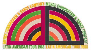 Frank Stella Merce Cunningham & Dance Company. Latin American Tour 1968. 1968. Farblithographie auf Velin. 67 x 121 cm. Mit gedrucktem Copyright-Verme