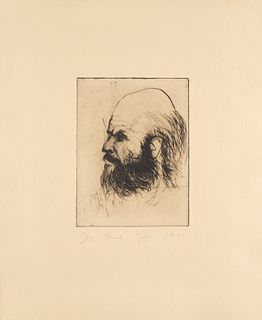 Jim Dine 6 Arbeiten aus: Self Portraits. 1971. Je Kaltnadelradierung auf cremefarbenem, kräftigen Velin. Blattmaße je 44,3 x 36,2 cm. Je signiert, dat