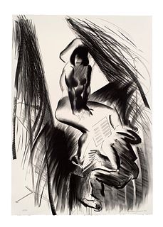 Allen Jones One Night Stand. 1988. Lithographie auf cremefarbenem Hahnemühle (mit dem Wasserzeichen). 99,5 x 69,8 cm (99,5 x 69,8 cm). Signiert, datie