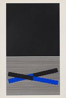 Jesús Rafael Soto Expo 1969. 1969. Farbserigraphie auf Velinkarton. 64,5 x 37,7 cm (70 x 47 cm). Verso mit dem Editionsstempel, dort drucksigniert sow