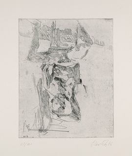 Georg Baselitz o.T. 1976. Aquatinta-Radierung auf Vélin. 29,5 x 23,5 cm (70 x 50 cm). In Bleistift signiert, datiert und nummeriert. Verso mit Galerie