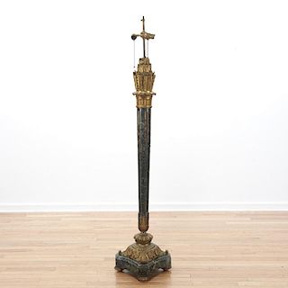 Napoleon III bronze, marble fasces floor lamp