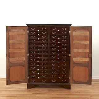 George III mahogany collector's cabinet