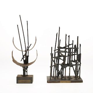 David Gould, (2) bronze sculptures