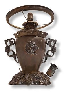 Vintage Bronze Lamp Bradley & Hubbard