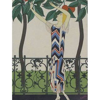 Sorta R. - painting of Orientalist and Art Deco Style Scene