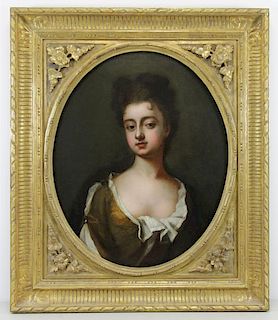 19th C. Oil on Canvas Portrait of a Lady.