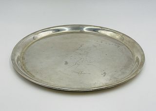 Silver Plated Round Serving Tray