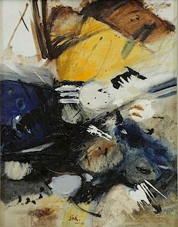 SAKAI, Kazuya. Untitled Abstract Oil on Canvas,