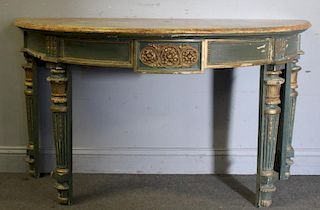 Antique Continental Carved, Paint and Gilt