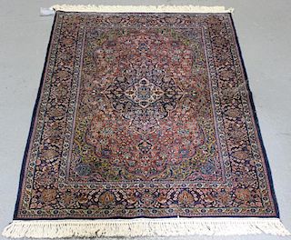 Antique And Finely Woven Tabriz ? Throw Rug