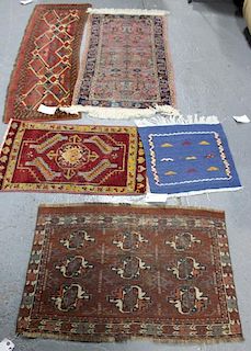 Lot of 5 Assorted Antique Prayer Rugs.