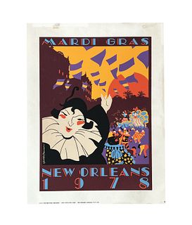 1978 New Orleans Mardi Gras Charest & Brousseau Poster