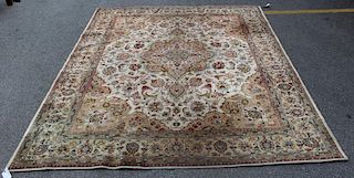 Possibly Silk Finely Woven Handmade Carpet.