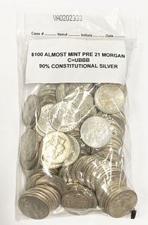 (100) 1878-1904 Almost Mint Morgan Silver Dollar