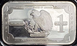 United States Eagle Proof .999 Silver 1 ozt Bar