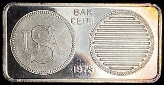 1973 Great Lakes Mint Proof .999 Silver 1 ozt Bar